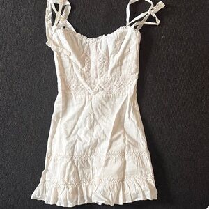 Reformation White Eyelet Mini Dress